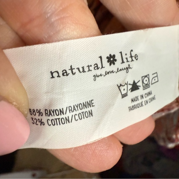 Natural Life L/XL Womens Smocked Elastic‎ Waist Pull On Floral Maxi Skirt Boho - Picture 4 of 8